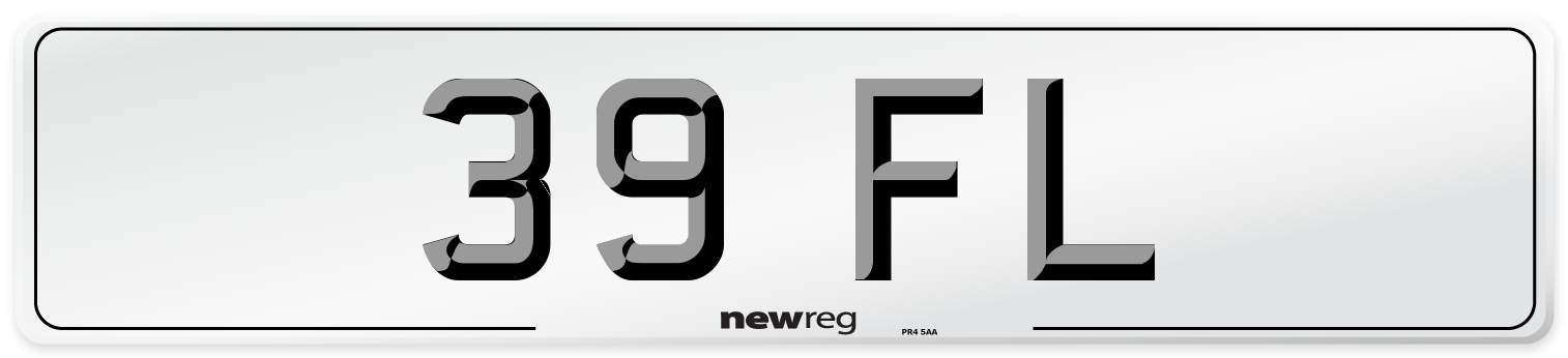 39 FL Number Plate from New Reg